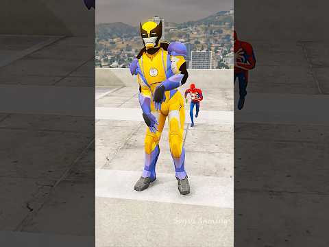 Spider-Man Saved And Helps Tony Stark From Wolverine Torture #shorts #youtubeshorts #gtav
