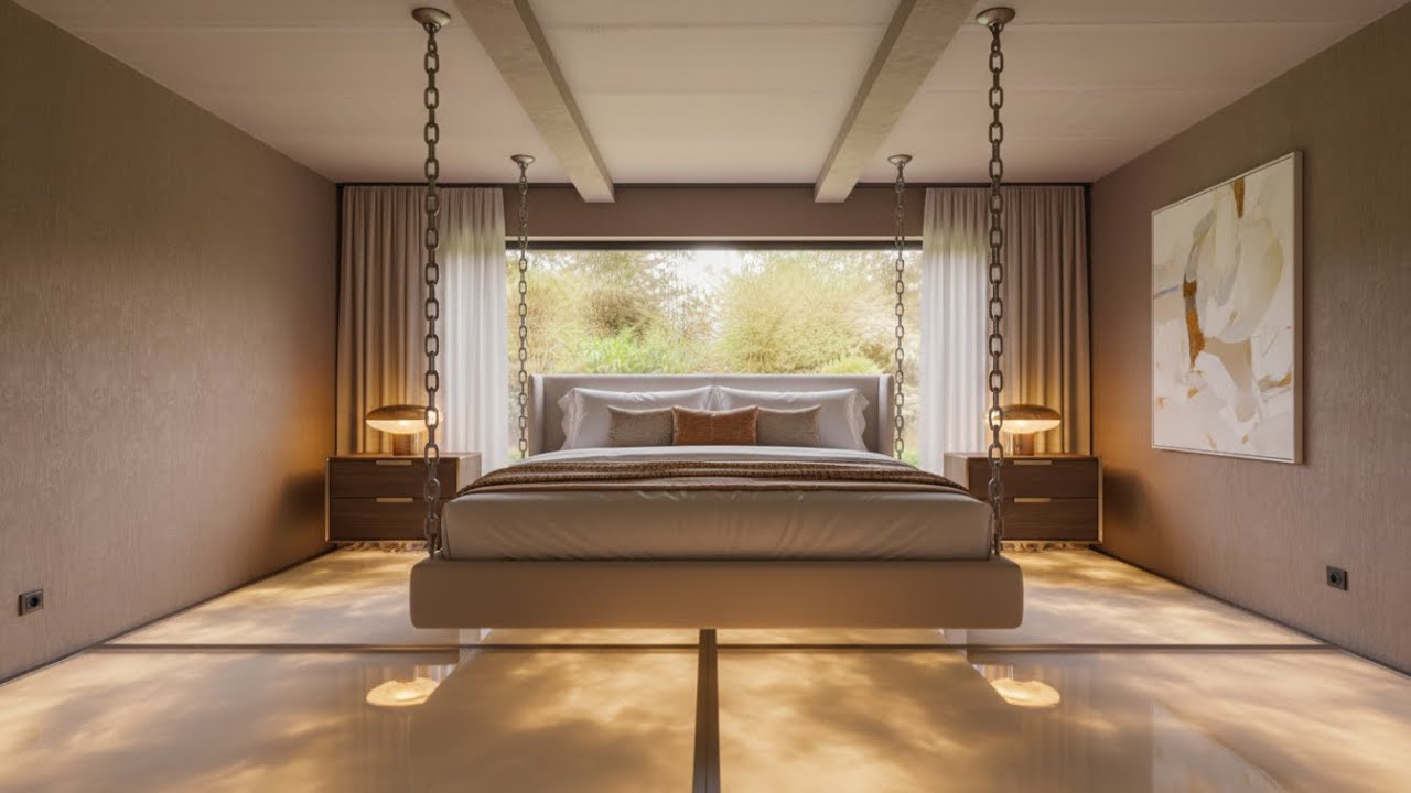 Epoxy Cloud Magic on Bedroom Floor ✨ | Luxury Interior 