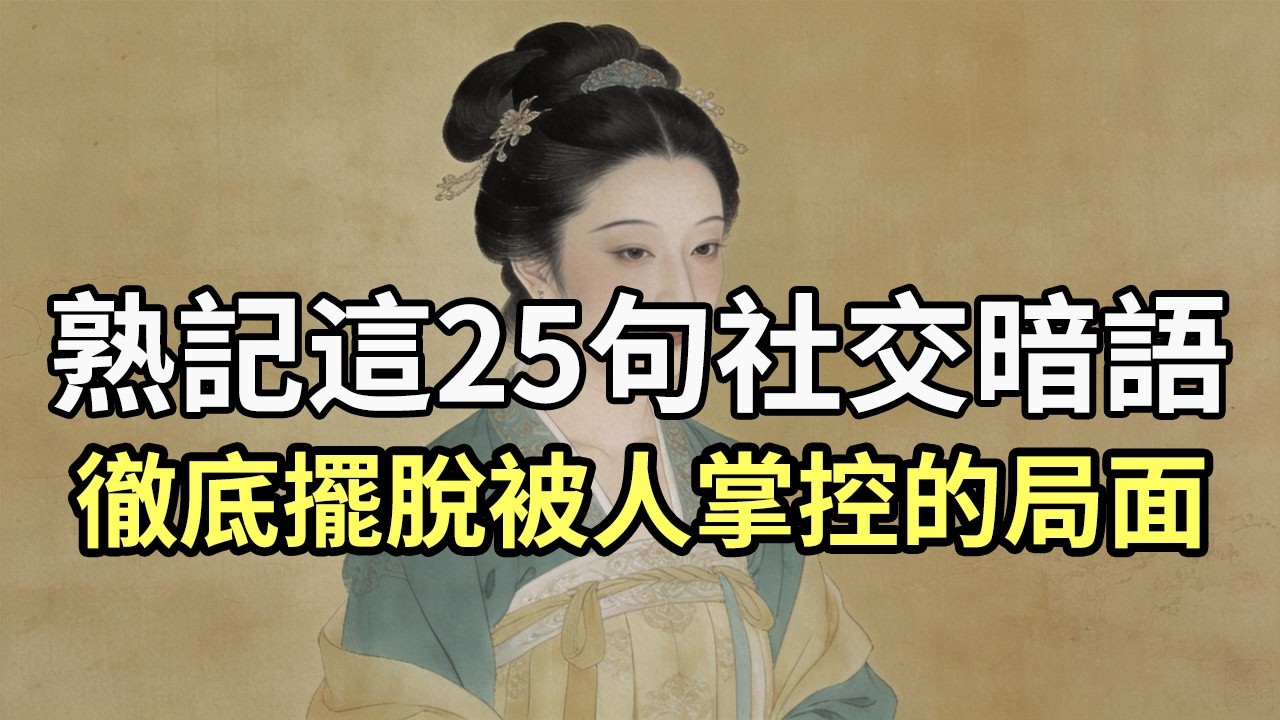 成年人社交的「潛規則」：聽懂這25句背後真相，別再當社交裡的「透明人」，從此不再吃啞巴虧！#社交智慧#人際關係#自我成長#潛規則#避坑指南#心理學#溝通技巧