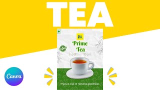How To Create a Tea Packaging Design In Canva | #canva