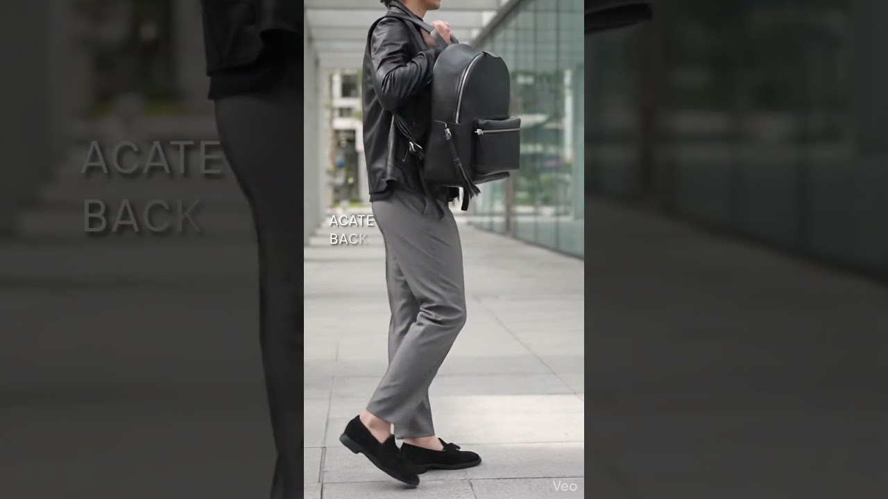 ACATE アカーテ URBANO BLACK シュリンクレザー バックパック ブラック
