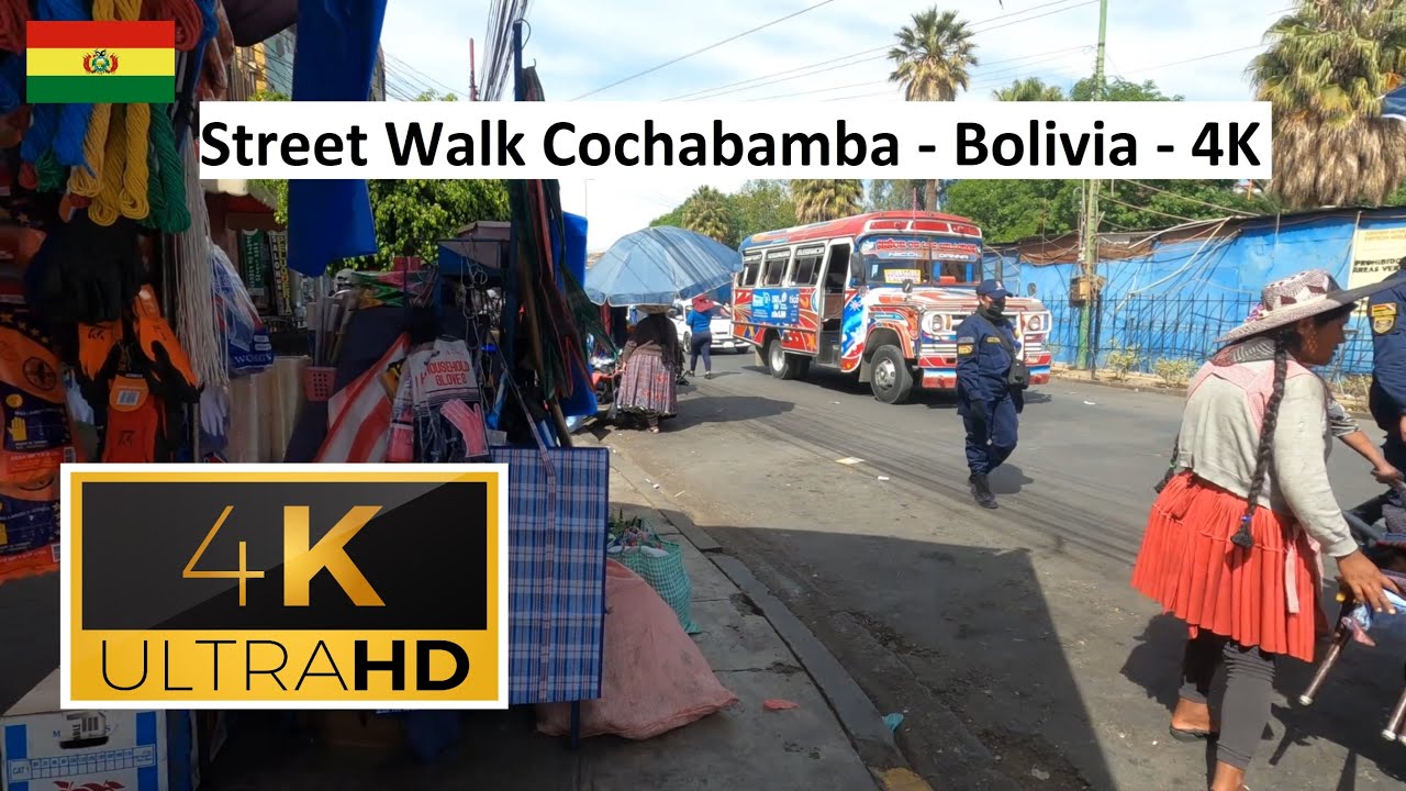🇧🇴 Street Walk Cochabamba - Bolivia - 4K