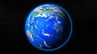 4K - Planet Earth rotates in space. Looped realistic spinning globe | पृथ्वी ग्रह अंतरिक्ष में घूमता screenshot 2