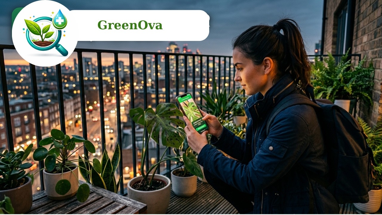 Greenova  Modern Uygulası ile yapay zeka yardımı ile bitki bahçe bakımı