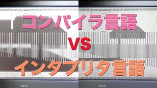 コンパイラとインタプリタの処理速度の違いをPC-9801 NS/Aで比較 / Compiled vs Interpreted Languages speed