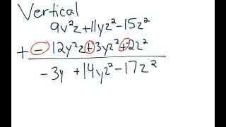 7-2 Add And Subtract Polynomials