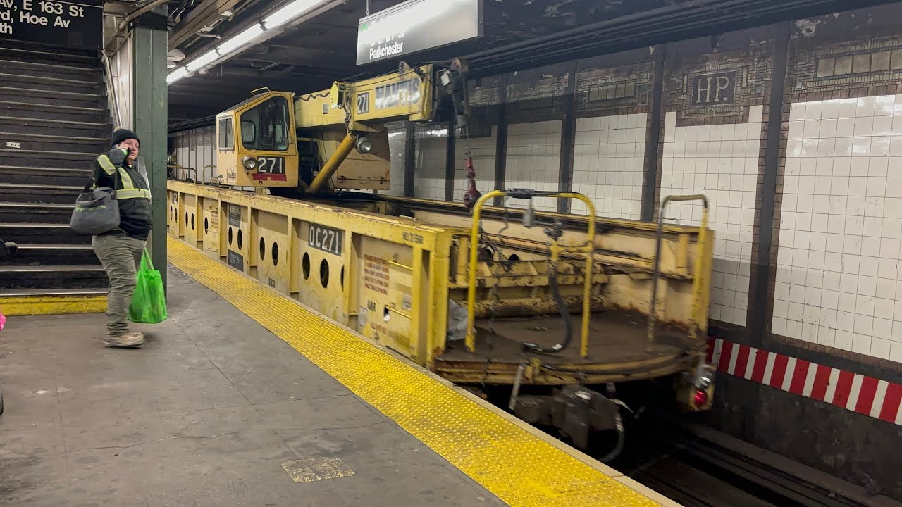 Work Train passes by Hunts Point Avenue
