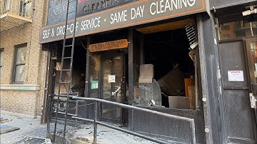 Aftermath of fire at New York Laundromat