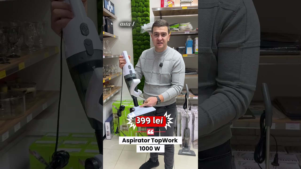 Вертикальный пылесос 2-в-1 с кабелем topwork 1000 вт, 0,5 л (xcq-101)