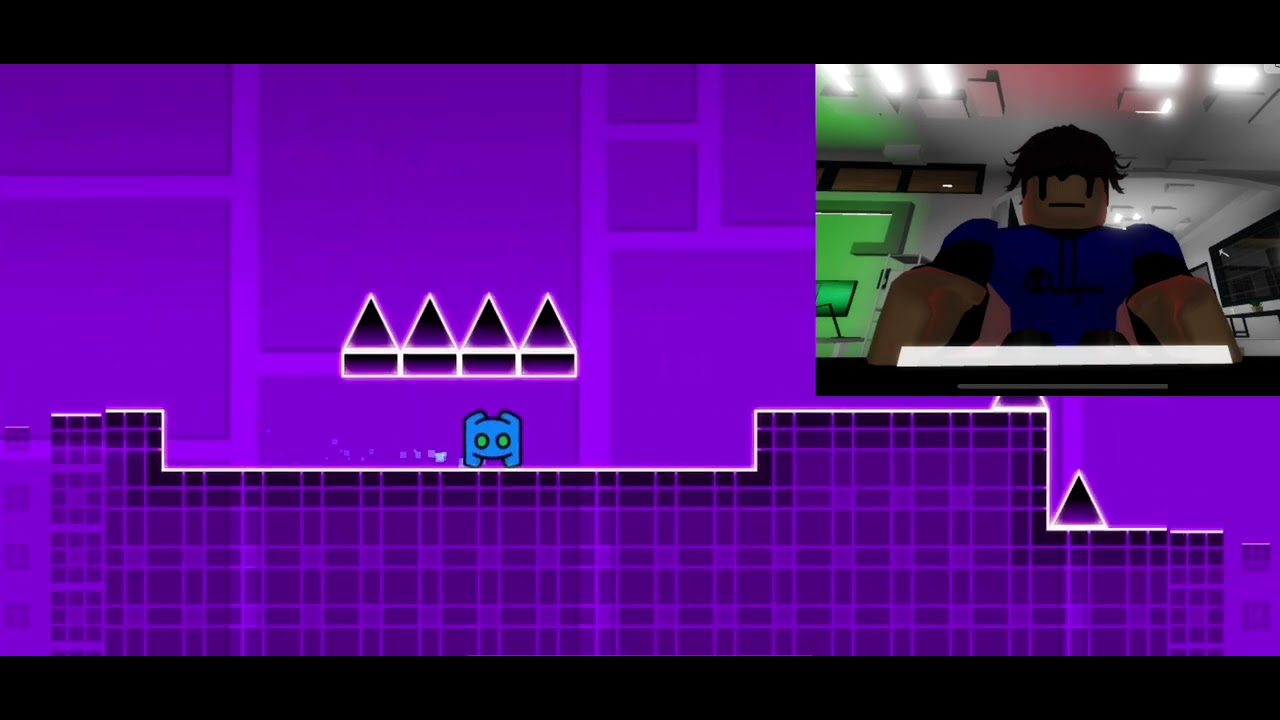 Me playing geometry dash - YouTube