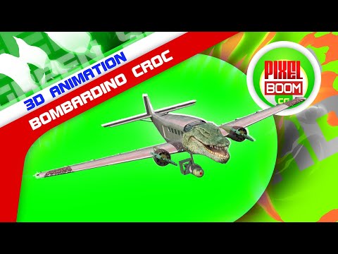 Blue Screen Bombardino Crocodilo - Meme Brainrot - 3D Animation PixelBoomCG