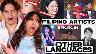 Latinos react to Famous Filipino Singers SINGING in Different Languages! ft BINI, SB19, Nina, +
