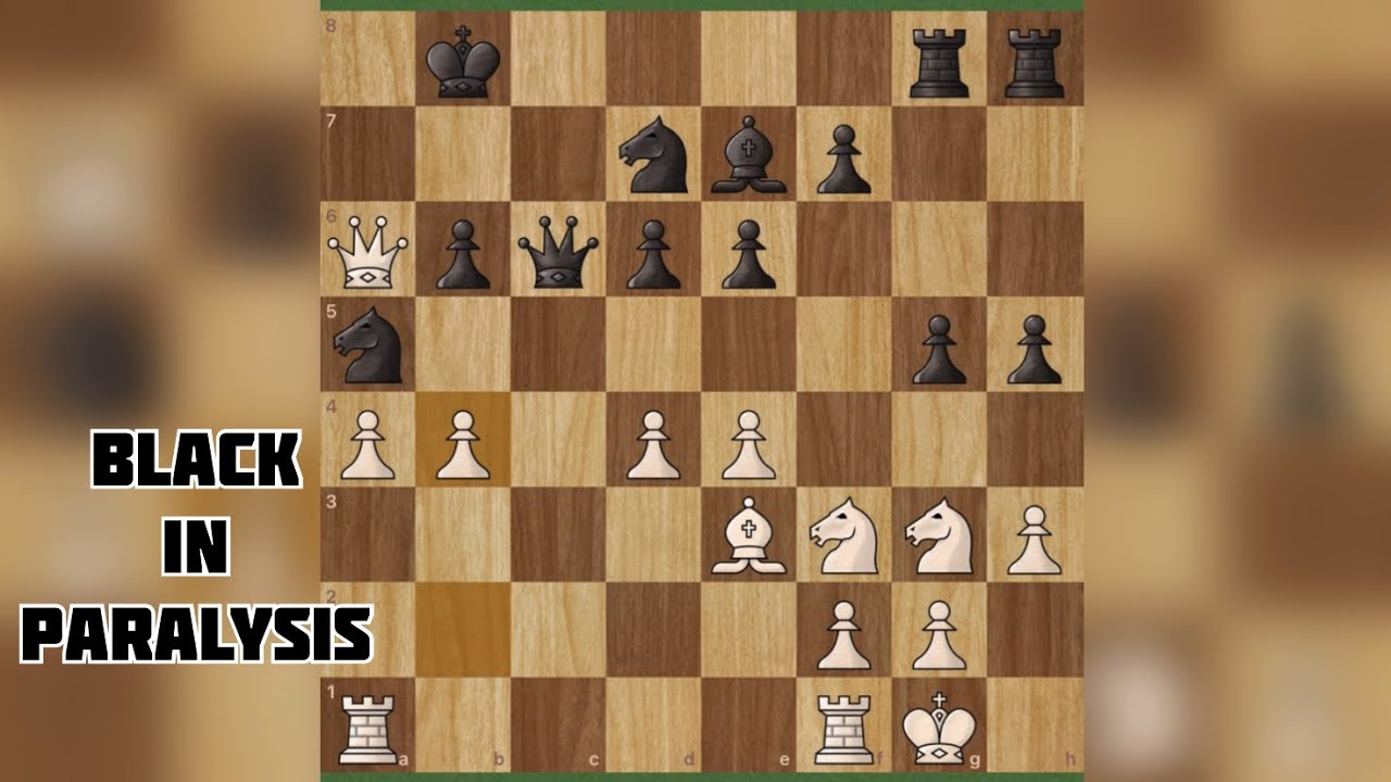Black in paralysis. 1100 taking on 1700elo. 