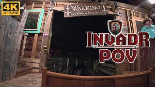 InvadR POV (Front, Night, 2025, 4K), Busch Gardens Williamsburg GCI Wood Coaster | Non-Copyright