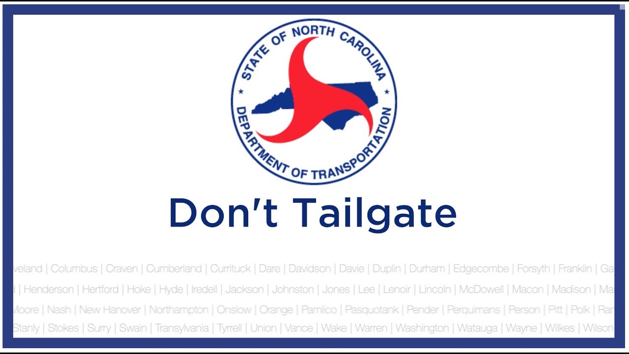 NCDOT Tailgate Policy YouTube