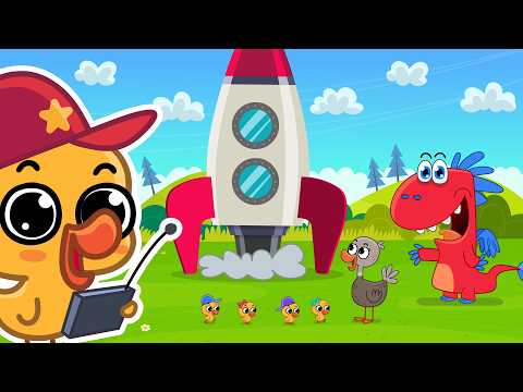 5 Małych Kaczątek 🐤 (Rakieta 🚀) | Piosenka dla dzieci 🎵 Liczenie | Smok Edzio