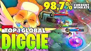 Top 1 Diggie With 98,7% Current Winrate | Top 1 Global Diggie IG: JOKIKU.FAST ~ Mobile Legends