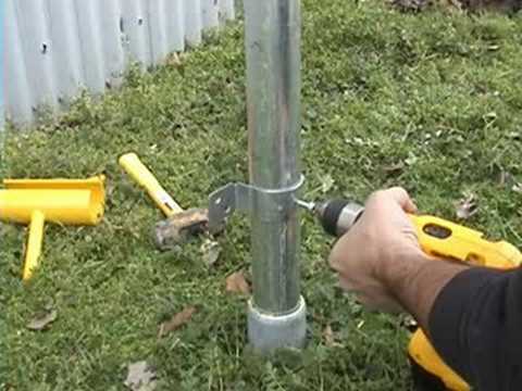 Steel Post Wood Fence Bracket - IS-FBS - YouTube