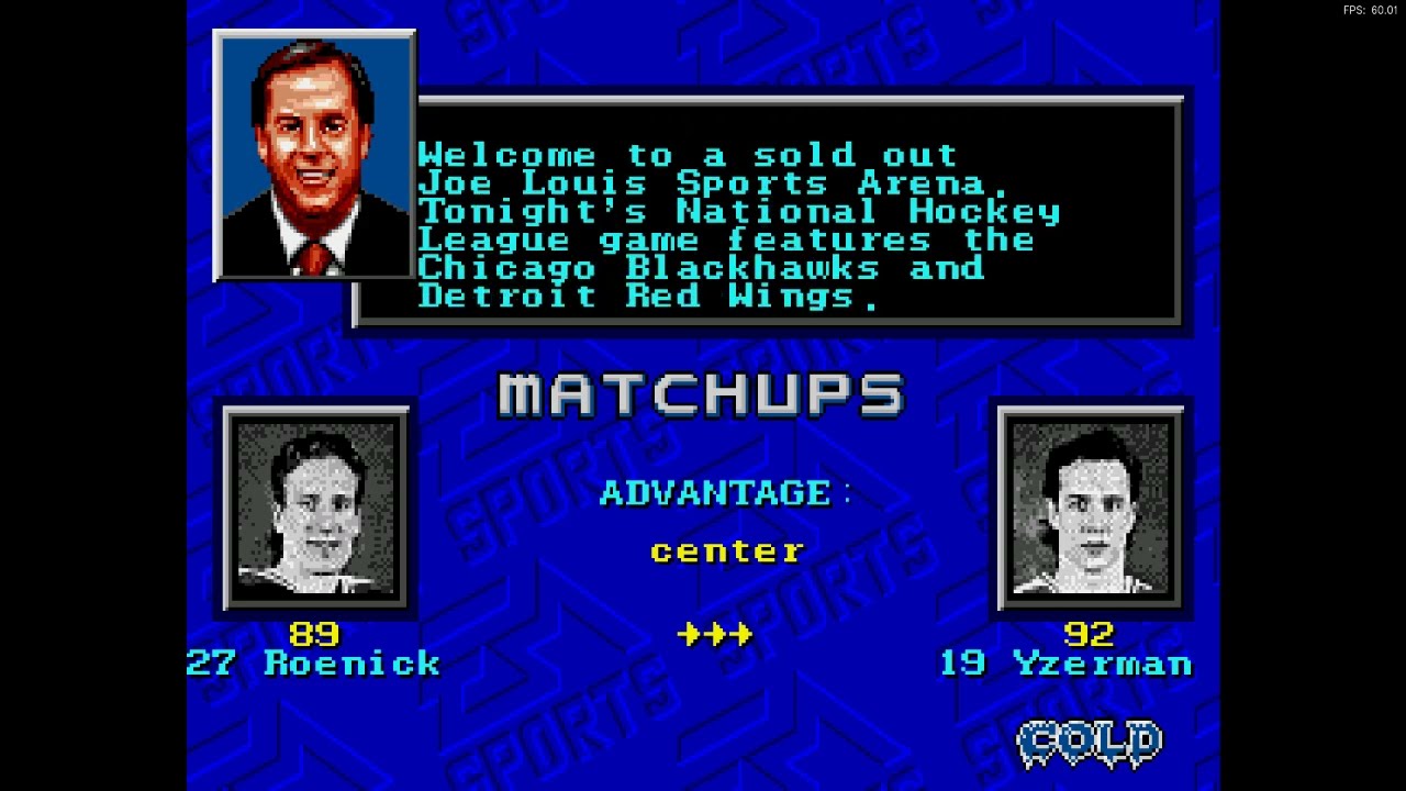 NHL '94 "Game of the Night" Blackhawks @ Redwings "Mr. Hockey a Gordie Howe Documentary"