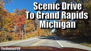 Scenic Drive to Grand Rapids, Michigan USA - Fall 2025 | 4K
