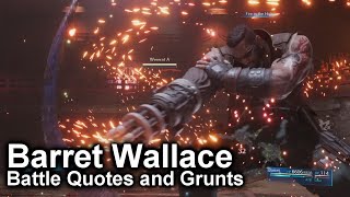 FF7 Remake Barret Wallace Battle Quotes and grunts by Christian Sekhanan