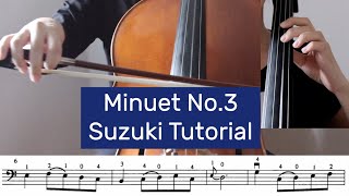 Celebrity 4. Minuet No.3 - Suzuki Cello Book 2 Tutorial by Cello Studio Wealth