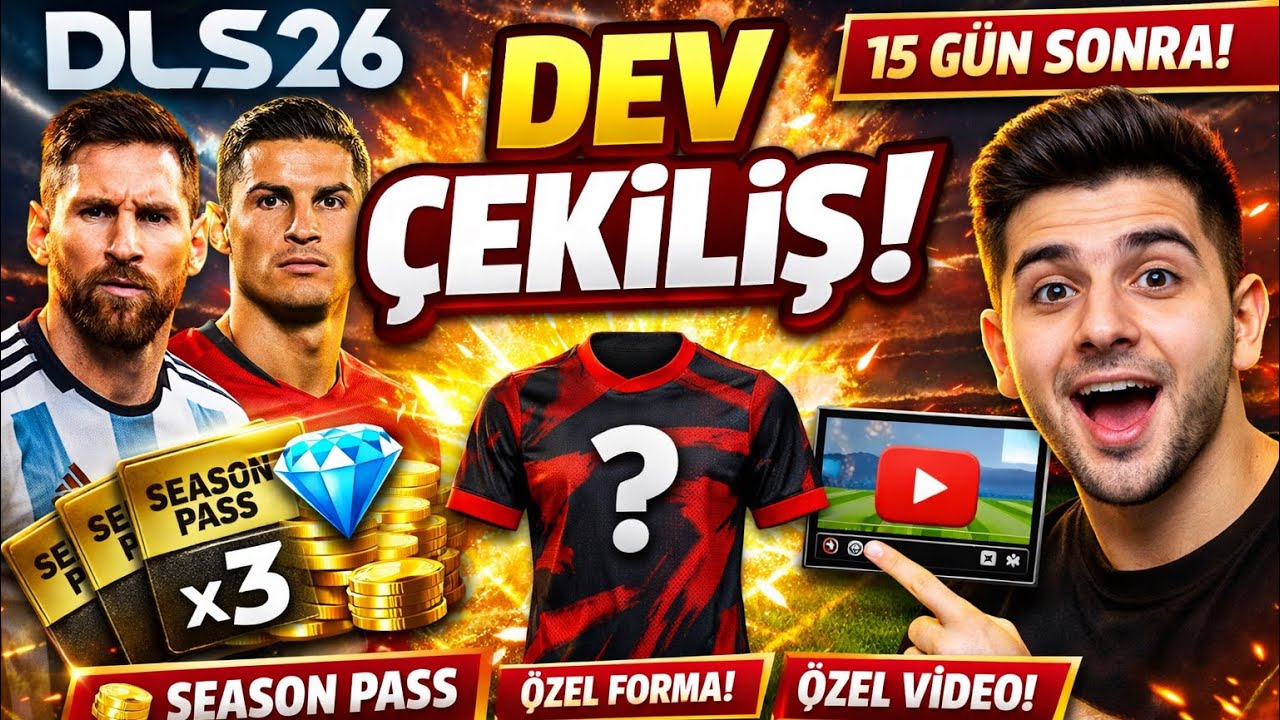 🔥 DLS 26 DEV ÇEKİLİŞİ | 3 KİŞİYE SEASON PASS + ÖZEL FORMA + KANALA ÖZEL VİDEO