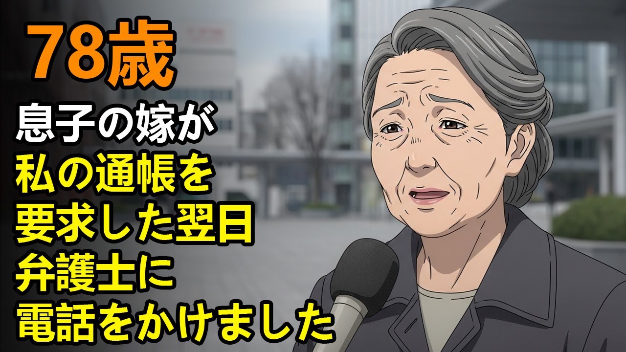 【漫画】78歳、息子の嫁が私の通帳を要求した翌日、弁護士に電話をかけました