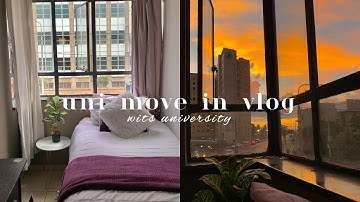 uni move in vlog 2024 | move into res with me + room tour *final year student* | wits university