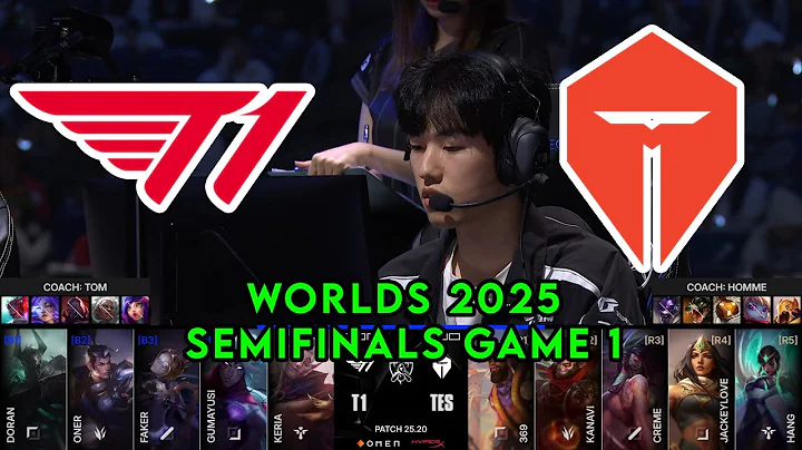T1 vs TES Game 1 | World Championship 2025 Semifinals | T1 vs ⁠Top Esports G1