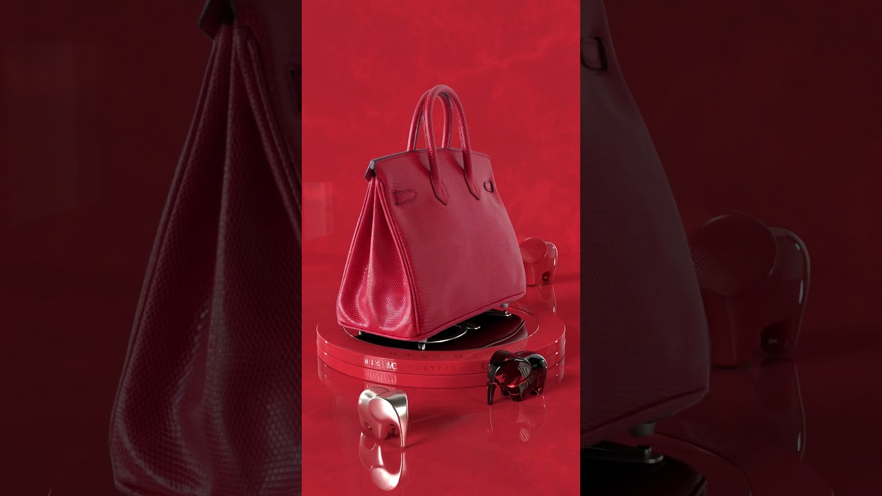 Hermès Birkin 25 Rouge Exotique Lizard Palladium Hardware