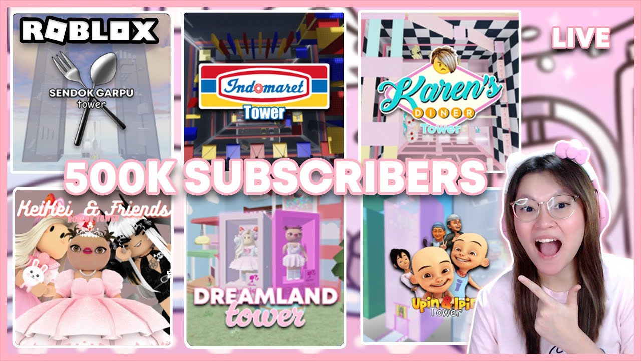 COUNTDOWN 500K SAMBIL MAIN SEMUA TOWER BUATANKU ?!! [ROBLOX INDONESIA]