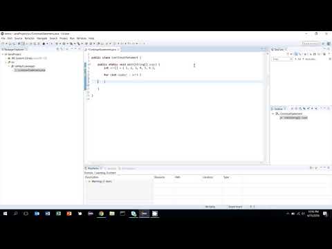 continue statement in java
