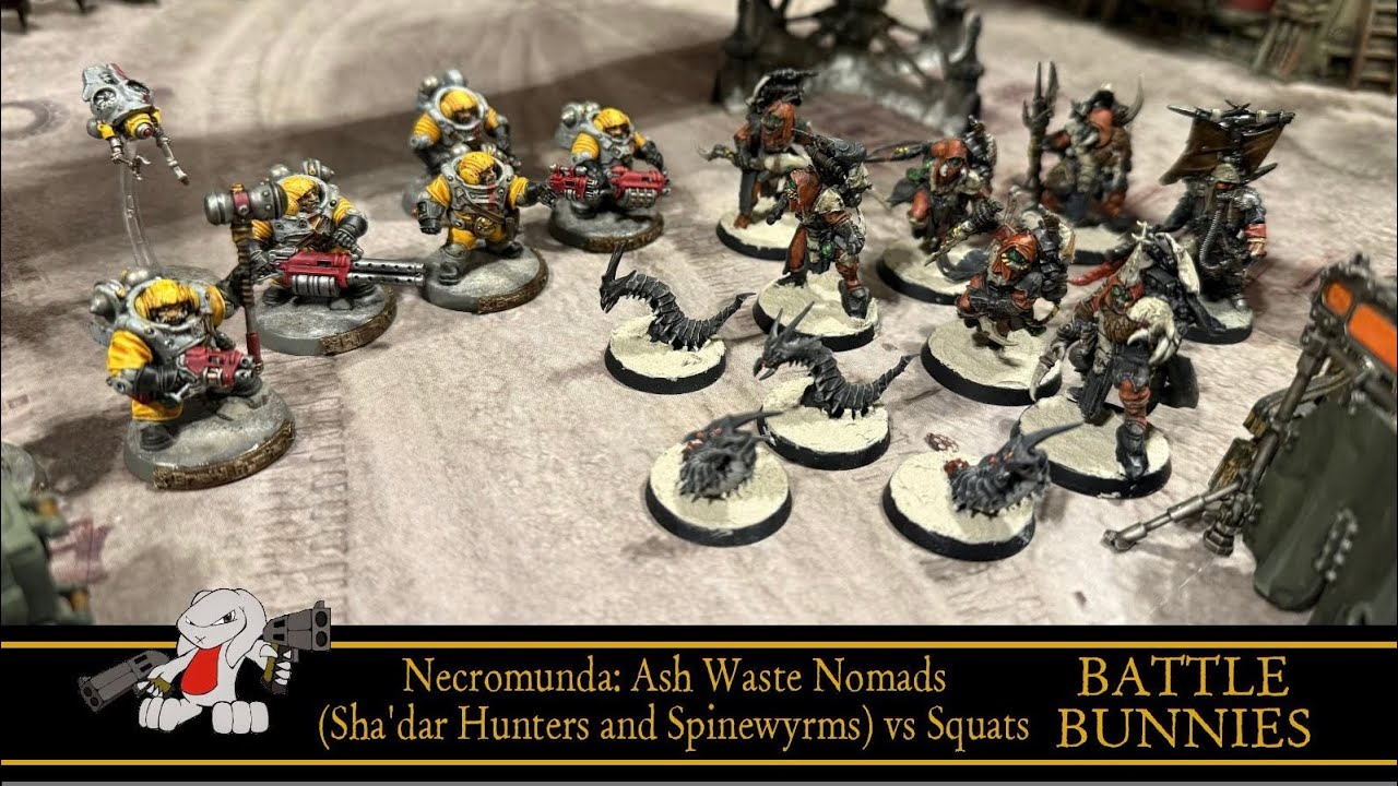 Necromunda battle report: Ash Waste Nomads (Sha’dar Hunters and Spinewyrms) vs Squats