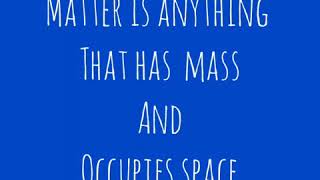 Matter (Subtopic 1: What is matter)