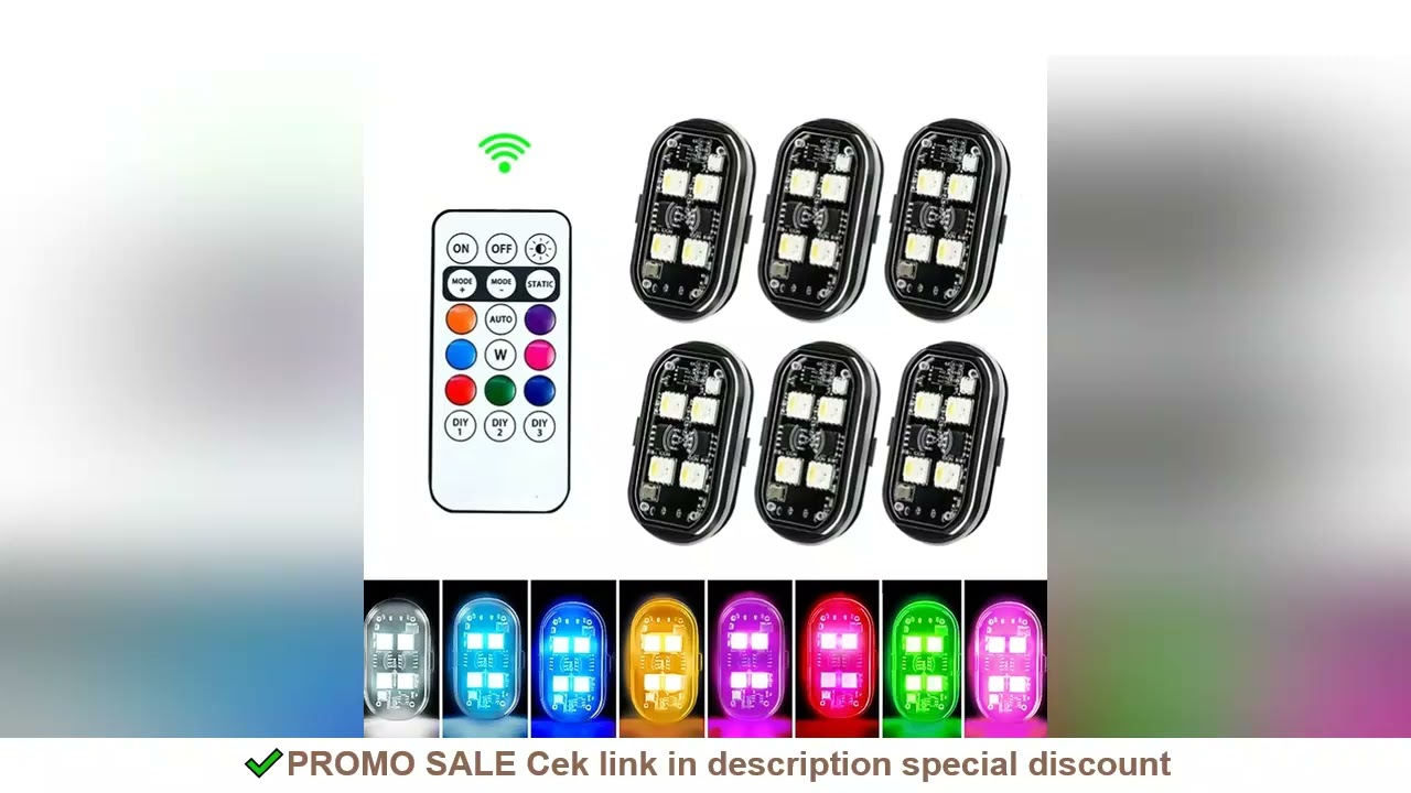 Wireless Light Aircraft Airplane Helicopter Warning Lights RGB Led Strobe lights Motorcycle Lights L