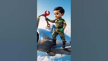 Indian Army baby saves passenger plane from crash 😭 #ai #baby