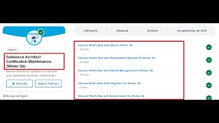 Salesforce Architect Certification Maintenance (Winter '26) | Salesforce Trailhead