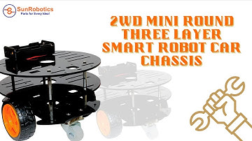 2WD Mini Round Three Layer Smart Robot Car Chassis .