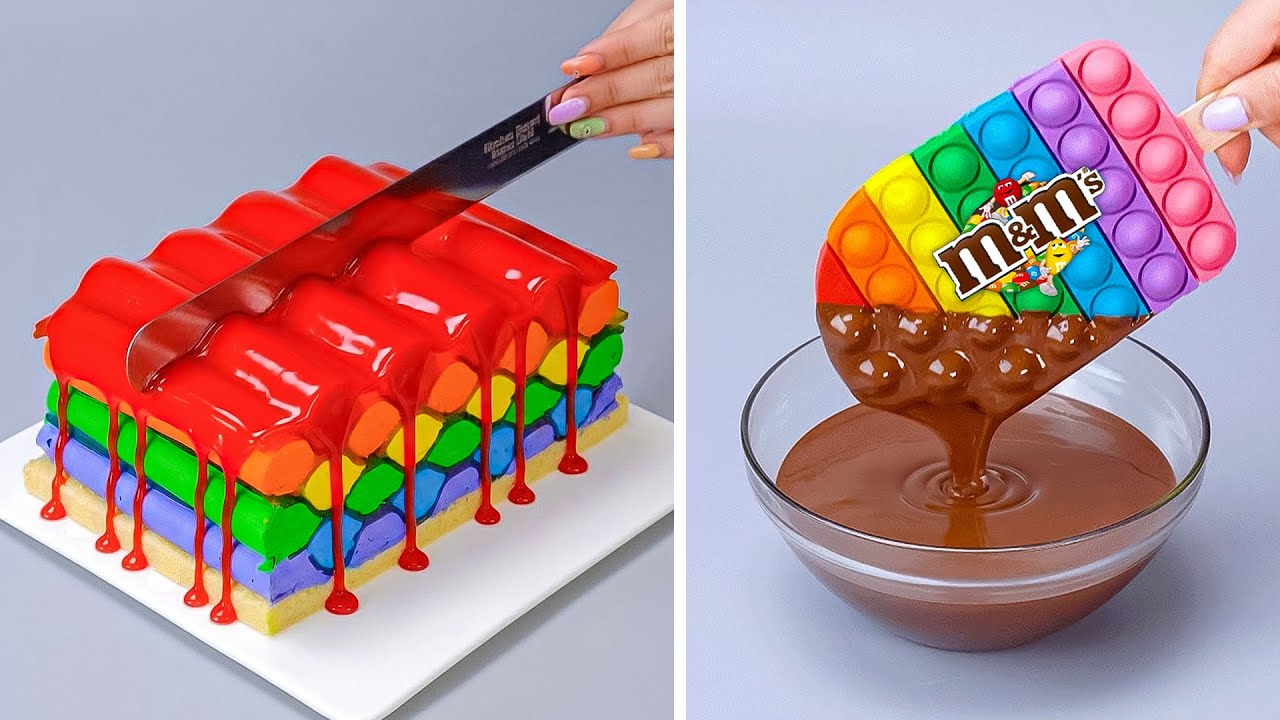 Dekorasi Gila Kue Dengan Makanan Jelly vs Coklat 🌈 Oreo Chocolate Cake Recipes