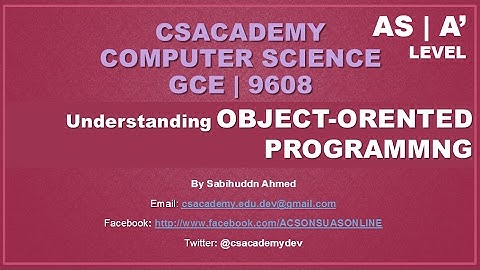 Object oriented Programmng. By Sabihuddin Ahmed