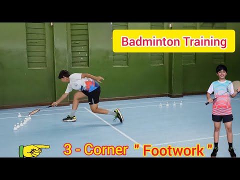 3 - Corner Footwork 🔴 Badminton Training