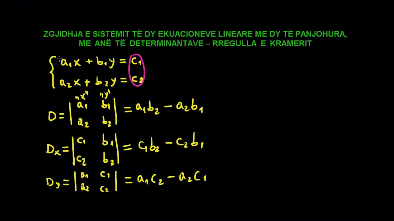 Rregullat e kramerit