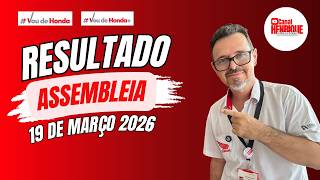 Veja as Cotas Contempladas no consórcio Honda ASSEMBLEIA 19 DE MARÇO
