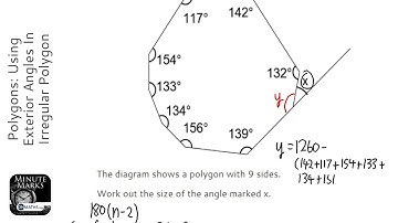 Polygons: Using Exterior Angles In Irregular Polygon (Grade 3) - OnMaths GCSE Maths Revision