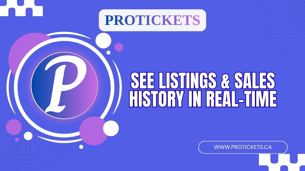 See Listings & Sales History in Real-Time |  | ProTickets Data Page Tutorial