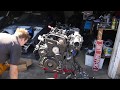 Getting our 2JZGTE motor started on the engine stand!!