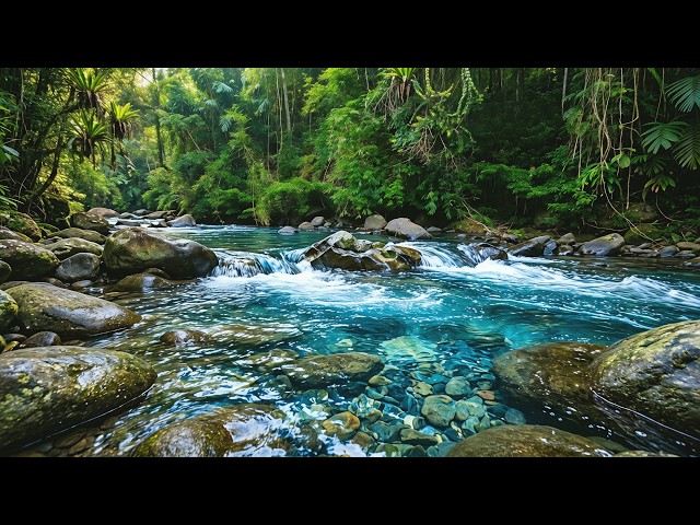 Pure River Flow Sounds 🍃 Nature White Noise Ambience