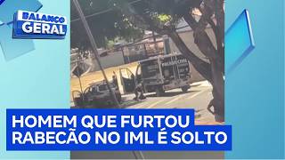 Homem que furtou rabecão no IML e causou perseguição é solto pela Justiça