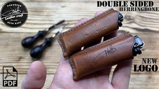 Making a Leather case for Cricket lighter by #wildleathercraft. Reboot. Free pattern PDF.